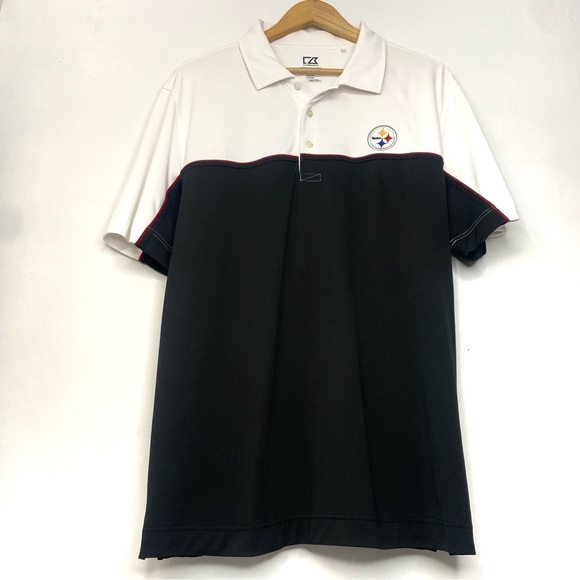 Cutter & Buck CB DryTec Men’s Moisture Wicking Pittsburgh Steelers Polo Shirt XL - Picture 3 of 8